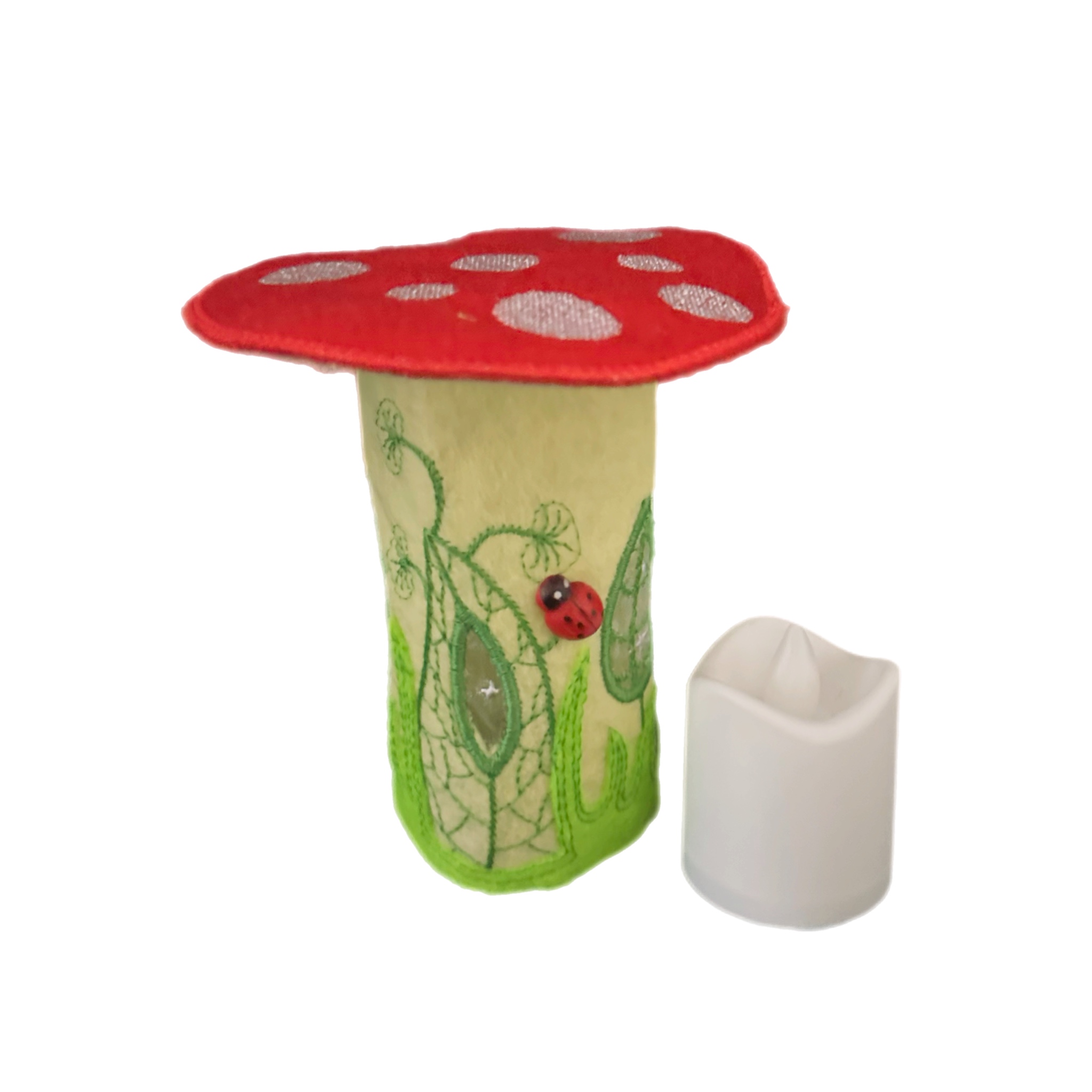 Toadstool Fairy House with LED Tea Light — image 3