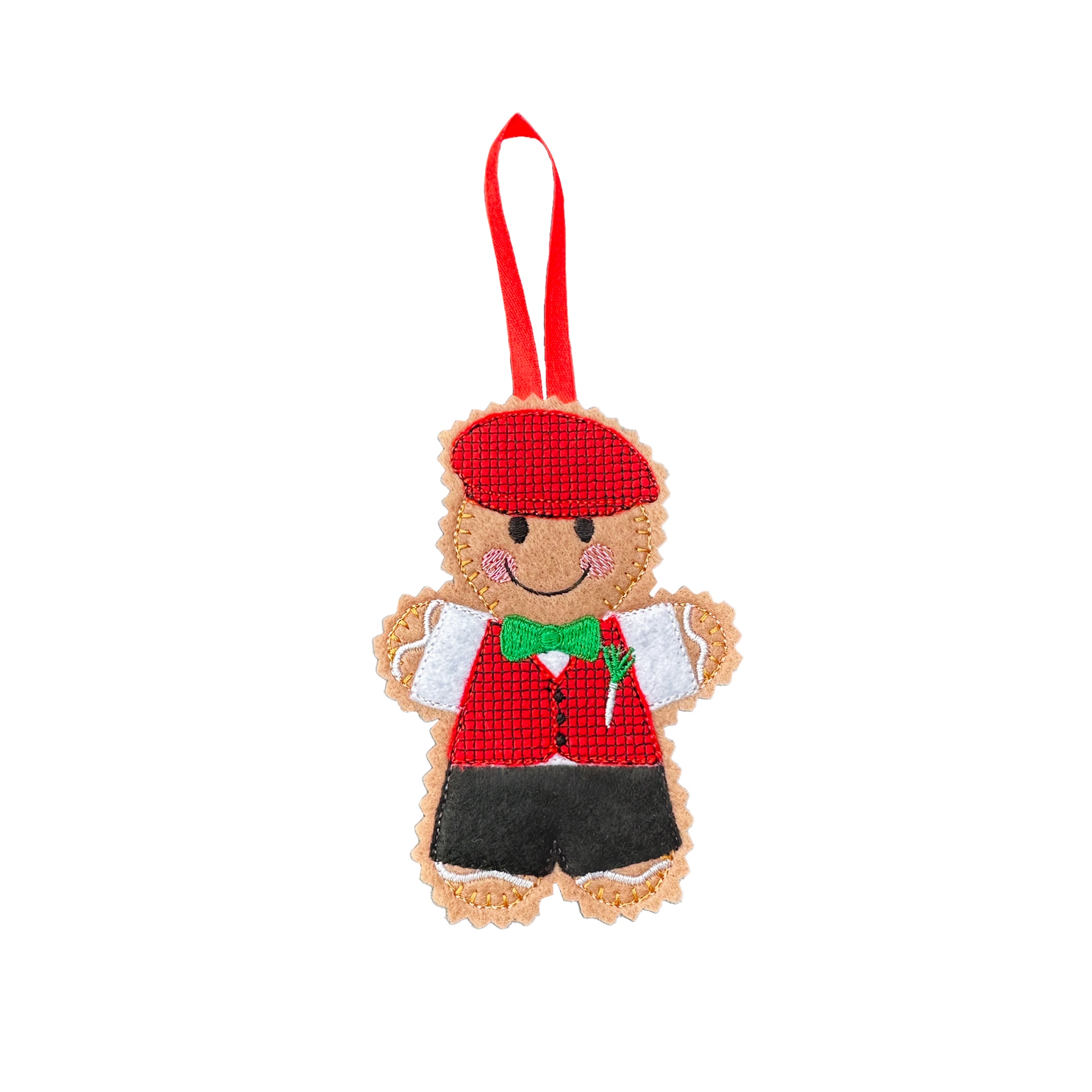 Welsh Boy Felt Gingerbread Handmade Christmas Decoration — image 2