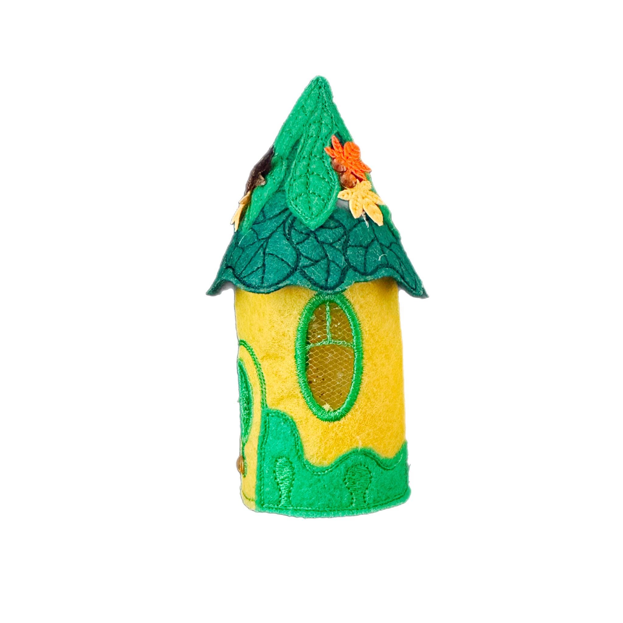 Whimsical Woodland Yellow Fairy House — image 4