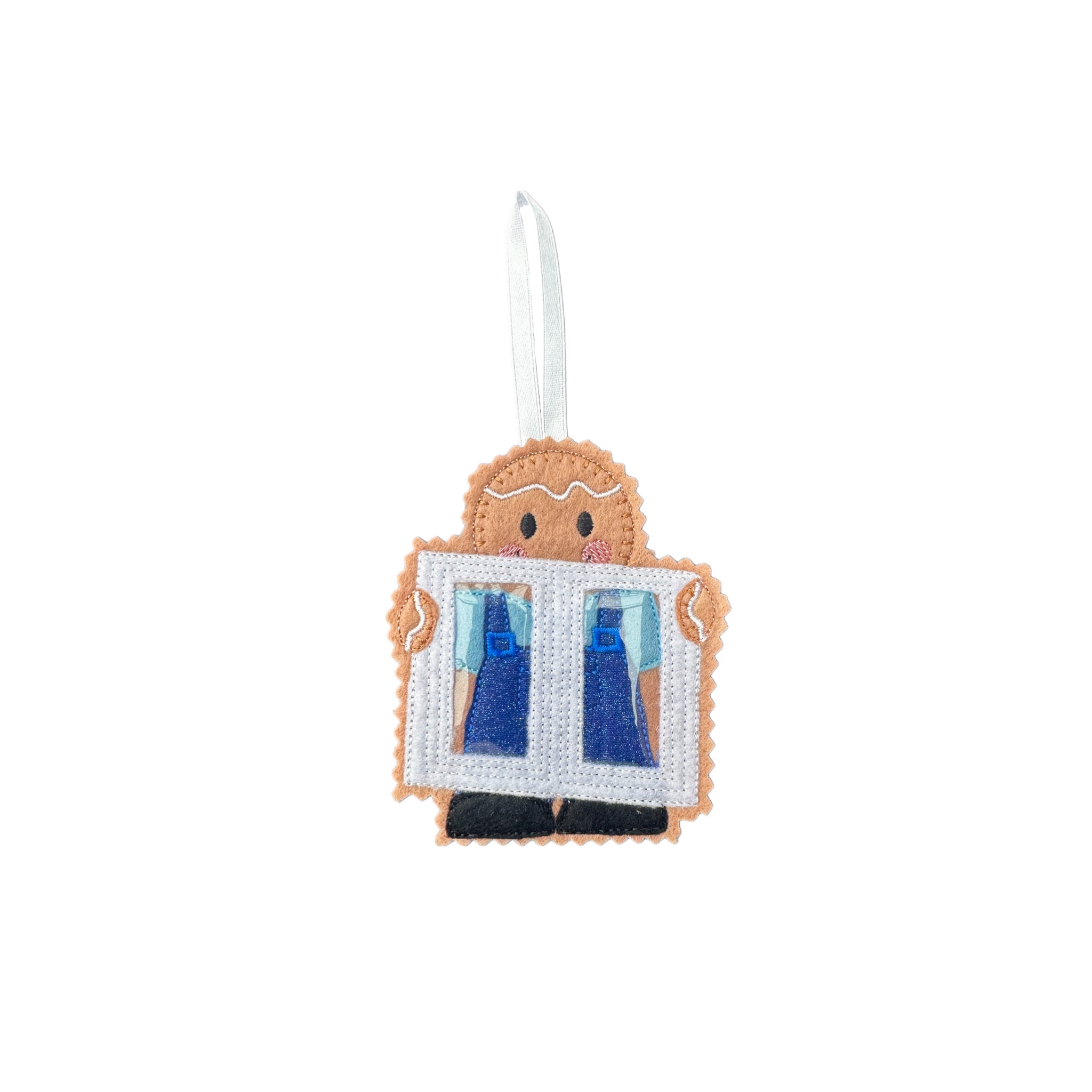 Window Fitter Felt Gingerbread Handmade Christmas Decoration