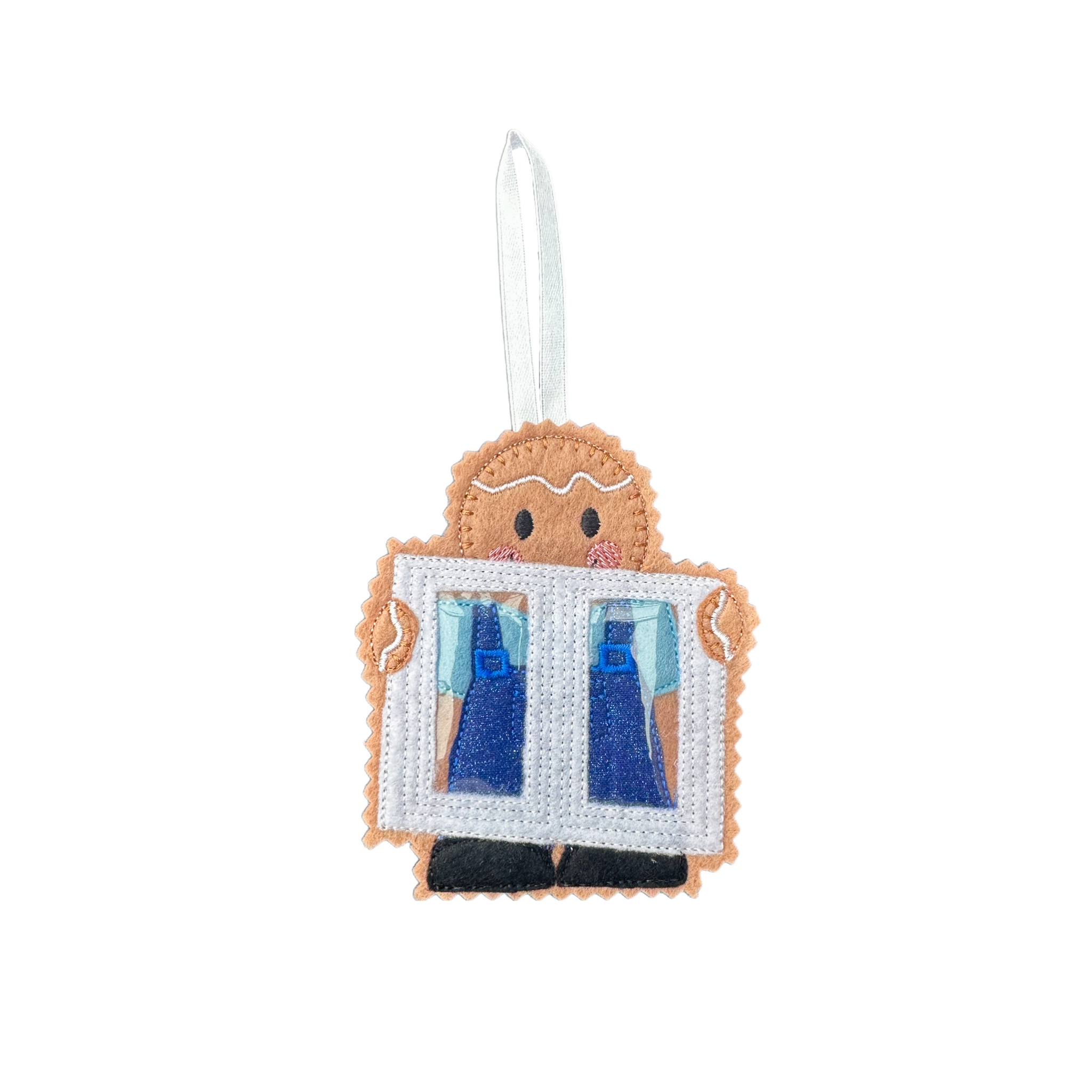 Window Fitter Felt Gingerbread Handmade Christmas Decoration — image 3