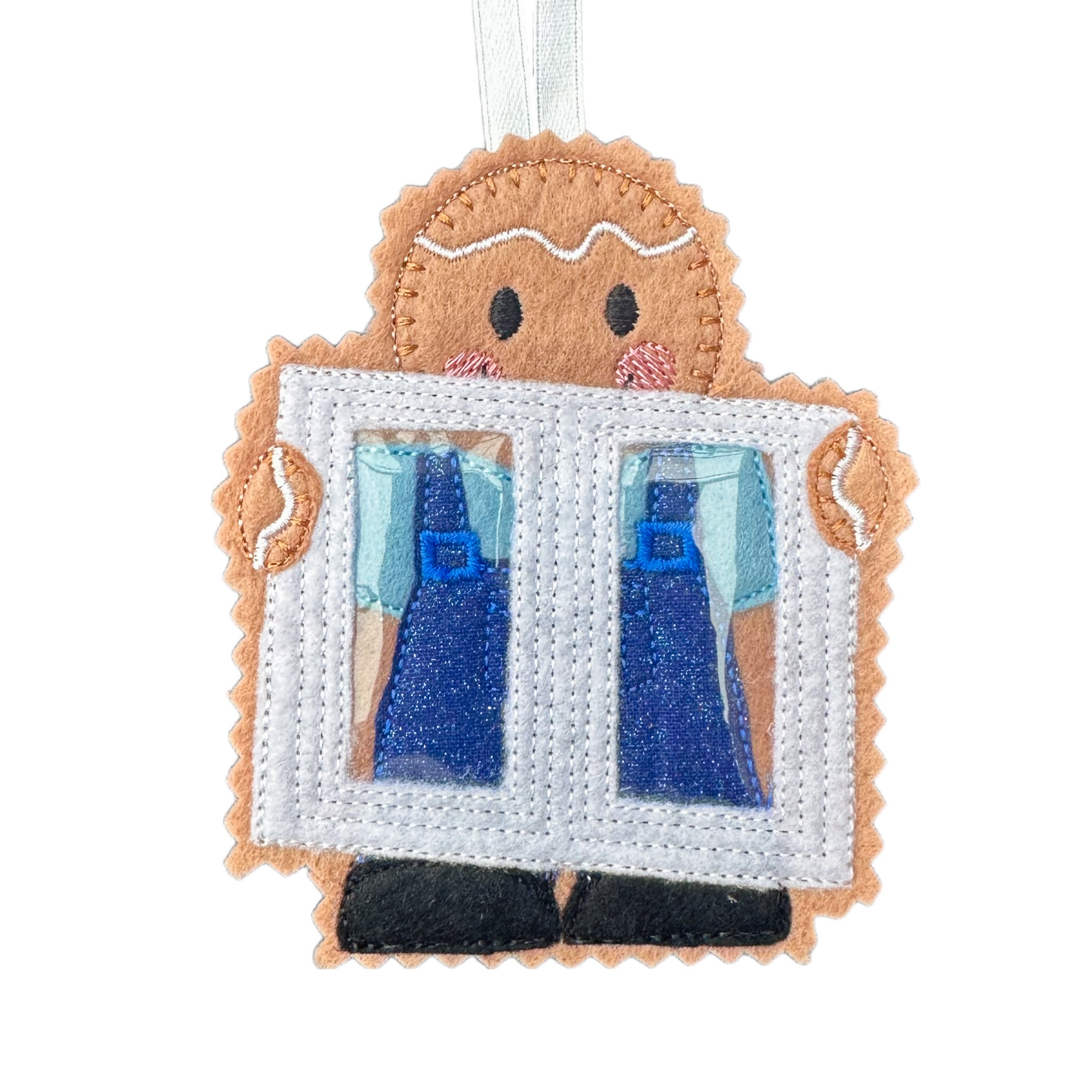 Window Fitter Felt Gingerbread Handmade Christmas Decoration