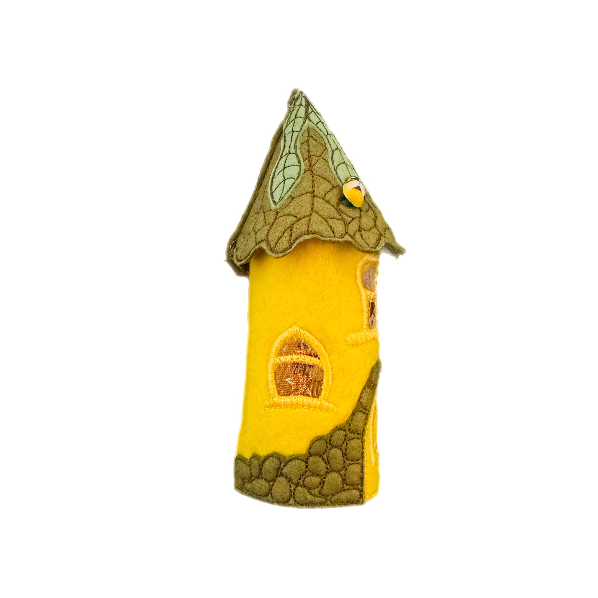 Yellow Woodland Fairy House with LED Tea Light — image 4