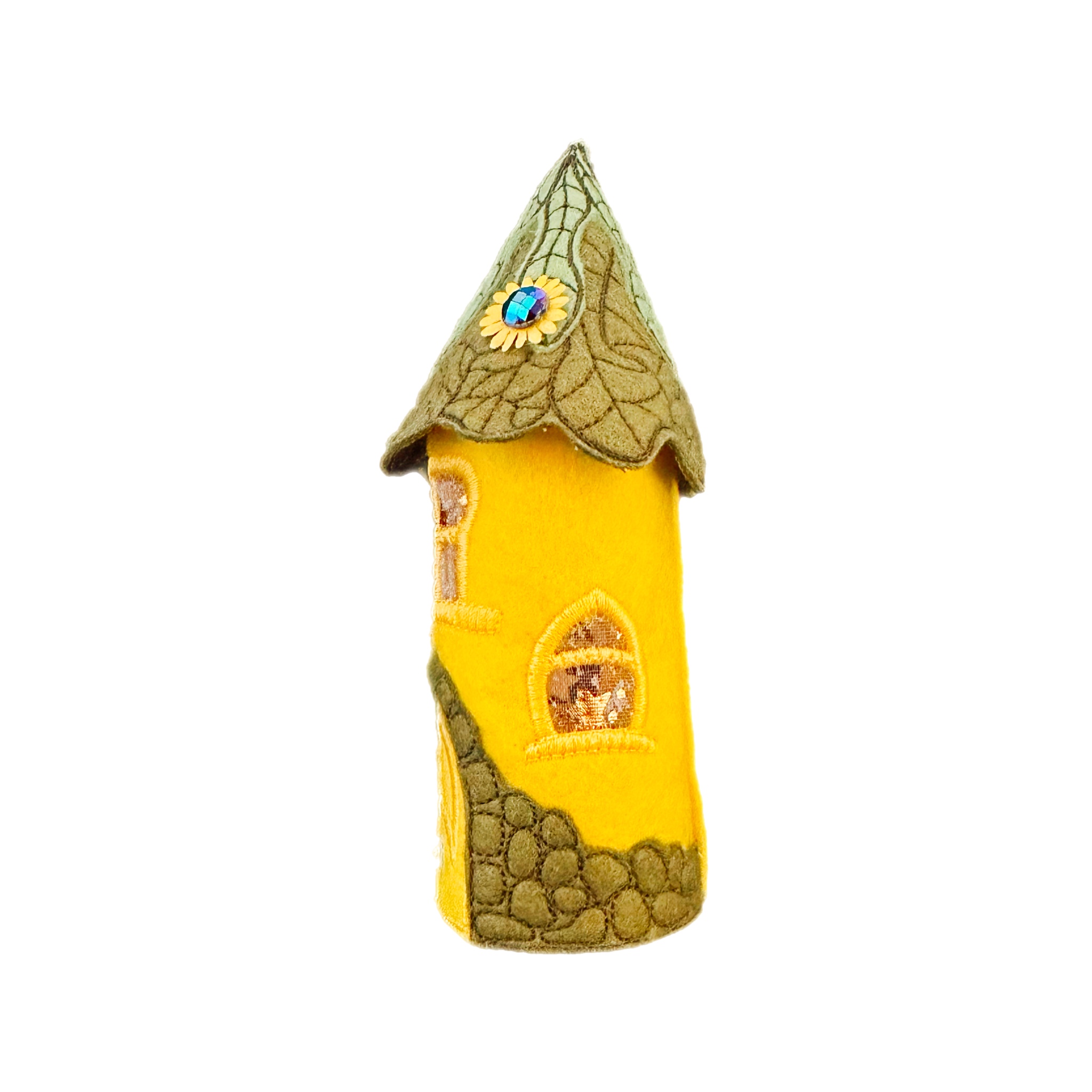 Yellow Woodland Fairy House with LED Tea Light